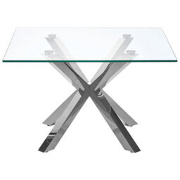 Beliani Coffee Table Starlight Tempered Glass Silver - thumbnail 4