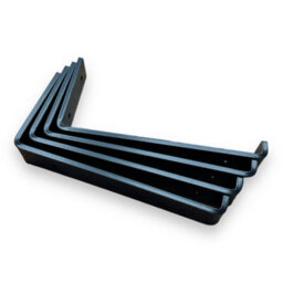 MKGT 4 Pcs Heavy Duty Shelf Brackets Industrial Steel For Wall Mounted Diy Floating Shelving(Black, 225mm Up) - thumbnail 3