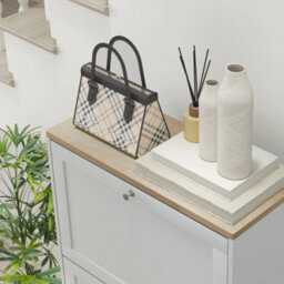 Wyld Haus Lone Wooden Compact 3-Drawer White Shoe Cabinet - Narrow Hallway Storage, 60 X 23.5 X 115 Cm - thumbnail 9