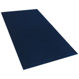 Beliani Navy Viscose Rug 80 X 150 Cm, Hand-Tufted Low Pile, Modern Rectangular - thumbnail 3