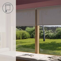 GoodHome Halo Corded Pearl Grey Daylight Roller Blind (W)180Cm (L)180Cm - thumbnail 6