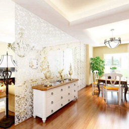 12Pcs Paravent Partition Wall Room Divider Hollow Flowers Hanging Screen - thumbnail 4