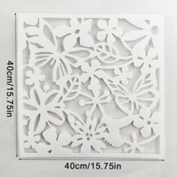 12Pcs Paravent Partition Wall Room Divider Hollow Flowers Hanging Screen - thumbnail 2
