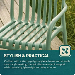 idooka 3Pc Garden Furniture Portable Bistro Set - thumbnail 5