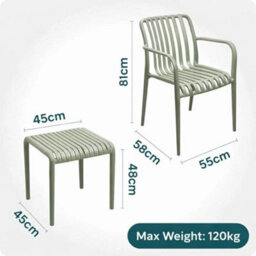 idooka 3Pc Garden Furniture Portable Bistro Set - thumbnail 8