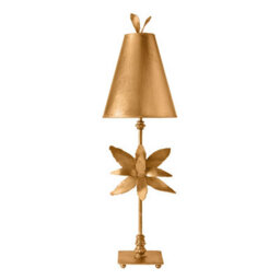 Elstead Lighting Flambeau Azalea 1Lt Table Lamp Finish: Gold Leaf Wired: 1X60W E27 220-240V 50Hz - thumbnail 1