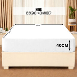 Aspire Homeware White Fitted Sheet 40 Cm Extra Deep Pocket Hypoallergenic Bed Sheet Microfiber (L)200Cm X (W)152Cm,king - thumbnail 7