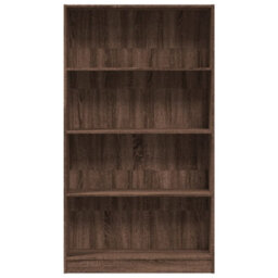 Berkfield Bookcase Brown Oak 80X24X143 Cm Engineered Wood - thumbnail 4