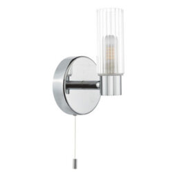Pagazzi Lighting Pagazzi Hannah Polished Chrome & Glass Bathroom Wall Light - thumbnail 4