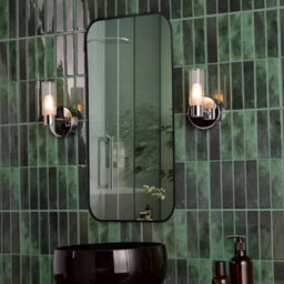 Pagazzi Lighting Pagazzi Hannah Polished Chrome & Glass Bathroom Wall Light - thumbnail 1