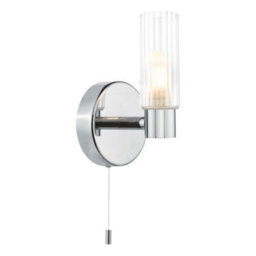 Pagazzi Lighting Pagazzi Hannah Polished Chrome & Glass Bathroom Wall Light - thumbnail 3