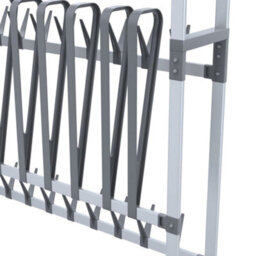 Walplus Shoe Rack With Wheels Silver 89X27X120 Cm - thumbnail 5