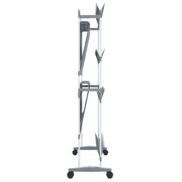 Walplus Shoe Rack With Wheels Silver 89X27X120 Cm - thumbnail 4
