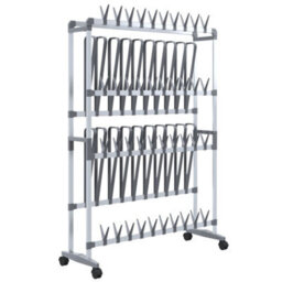 Walplus Shoe Rack With Wheels Silver 89X27X120 Cm - thumbnail 2