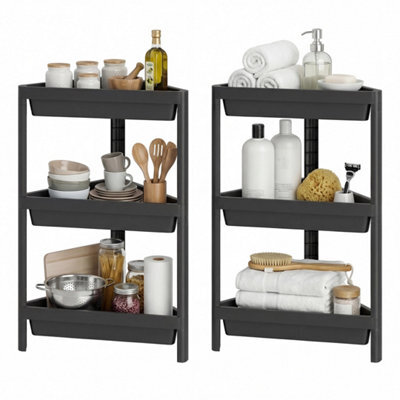 3 Tier Corner Shower Caddy Standing Shelf - image 1