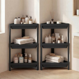 3 Tier Corner Shower Caddy Standing Shelf - thumbnail 5