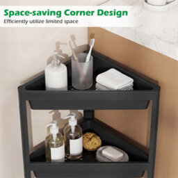 3 Tier Corner Shower Caddy Standing Shelf - thumbnail 3