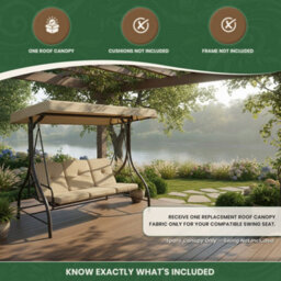 Garden Market Place Spare Roof Canopy For Our Garden 3 Seater Swing Seat Hammock Bed (Swing Seat Not Included) - thumbnail 7