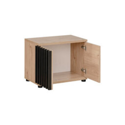 Arte Pedro Shoe Cabinet 60Cm: Efficient Storage Solution - W600mm X H460mm X D350mm In Jackson Hickory & Black - thumbnail 2