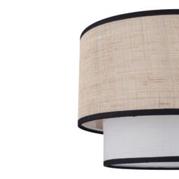 GoodHome Kinglet White, Natural & Black Round Lamp Shade (D)30Cm - thumbnail 4