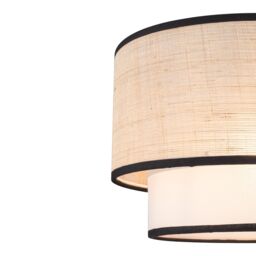 GoodHome Kinglet White, Natural & Black Round Lamp Shade (D)30Cm - thumbnail 6