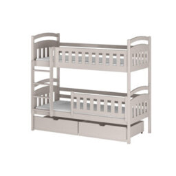 Arte Cashmere Wooden Bunk Bed Ignas With Storage W98Cm - Compact Twin Sleeper With Enhanced Safety - thumbnail 1