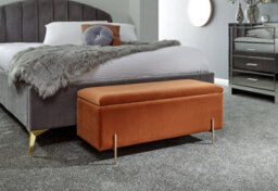 Gfw Mystica Velvet Storage Ottoman Russet