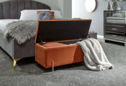 Gfw Mystica Velvet Storage Ottoman Russet - thumbnail 2