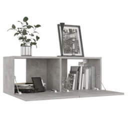 Berkfield Tv Cabinets 4 Pcs Concrete Grey 80X30X30 Cm Engineered Wood - thumbnail 4