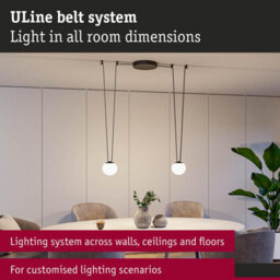 Paulmann 94616 Uline Led Pendant Ball 795Lm 8W 150 mm 3000K Black - thumbnail 5