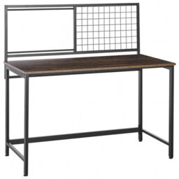 Beliani Desk - Black Frame With Dark Wood Top And Integrated Memo Boards, 60 X 118 Cm - thumbnail 4