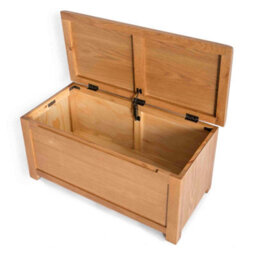 Surrey Oak Ottoman Blanket Box - Fully Assembled By Roseland Furniture - thumbnail 8