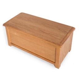 Surrey Oak Ottoman Blanket Box - Fully Assembled By Roseland Furniture - thumbnail 7