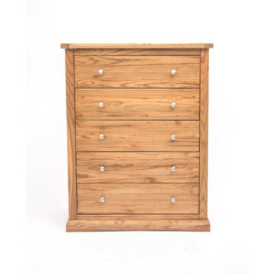 Cabinet Bits Salerno 5 Drawer Chest Of Drawers Chrome Knob - image 1