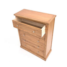 Cabinet Bits Salerno 5 Drawer Chest Of Drawers Chrome Knob - thumbnail 4