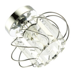 Happy Homewares Modern Polished Chrome Ceiling Light Fitting With Clear Crystal Glass - thumbnail 5
