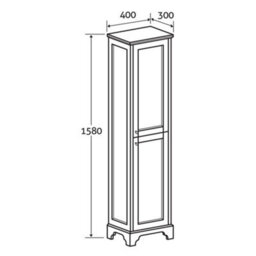 Plum&clay Belmont Traditional Blue Grey 3 Piece Bathroom Furniture Set - thumbnail 8