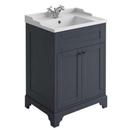 Plum&clay Belmont Traditional Blue Grey 3 Piece Bathroom Furniture Set - thumbnail 2