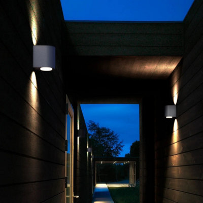 Nordlux Canto Outdoor Aluminium Wall Light Weatherproof Grey,mains Led - image 1