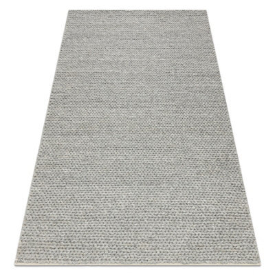 RugsX Wool Carpet Tahar 99004G Grey - Hand-Woven Loop, Uniform  90X150 Cm - image 1