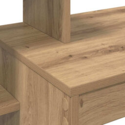 Berkfield Computer Desk Artisan Oak Engineered Wood Standard Compact Desk - thumbnail 7