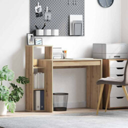 Berkfield Computer Desk Artisan Oak Engineered Wood Standard Compact Desk