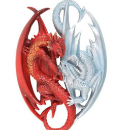 Anne Stokes Fire And Ice Dragon Hanging Ornament Red/white (One Size) - thumbnail 3
