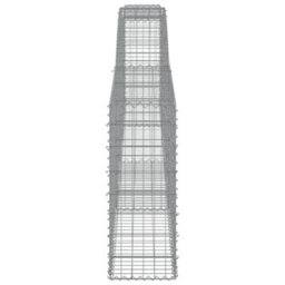 Berkfield Arched Gabion Baskets 10 Pcs 400X30X80/100 Cm Galvanised Iron - thumbnail 5