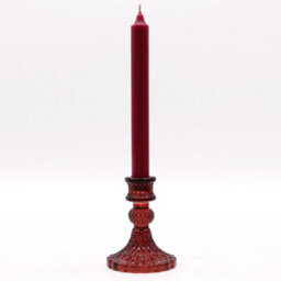 Serenityy Vintage Dinner Candle Holder - Vampire Red Glass Taper Holder For Dining Tables, Gift-Ready Centerpiece - thumbnail 2