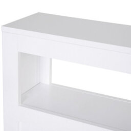 Homcom 72X16Cm Narrow Bathroom Storage Unit 2 Drawers Open Top 4 Wheels Slimline - thumbnail 7