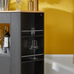 Sobuy Fkw113-Sch, Kitchen Trolley Cart Storage Trolley Serving Trolley Kitchen Cabinet, Black,w75Xd46Xh88 - thumbnail 6
