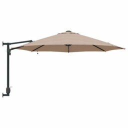 Berkfield Garden Parasol Taupe, Black 248 X 248 X 148 Cm Polyester, Steel - thumbnail 5
