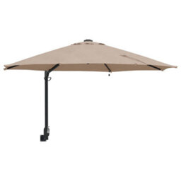 Berkfield Garden Parasol Taupe, Black 248 X 248 X 148 Cm Polyester, Steel - thumbnail 2