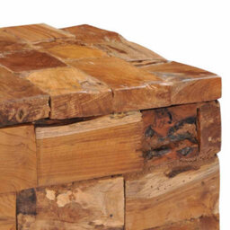 Walplus Solid Teak Wood Storage Stool Durable And Stylish - thumbnail 6